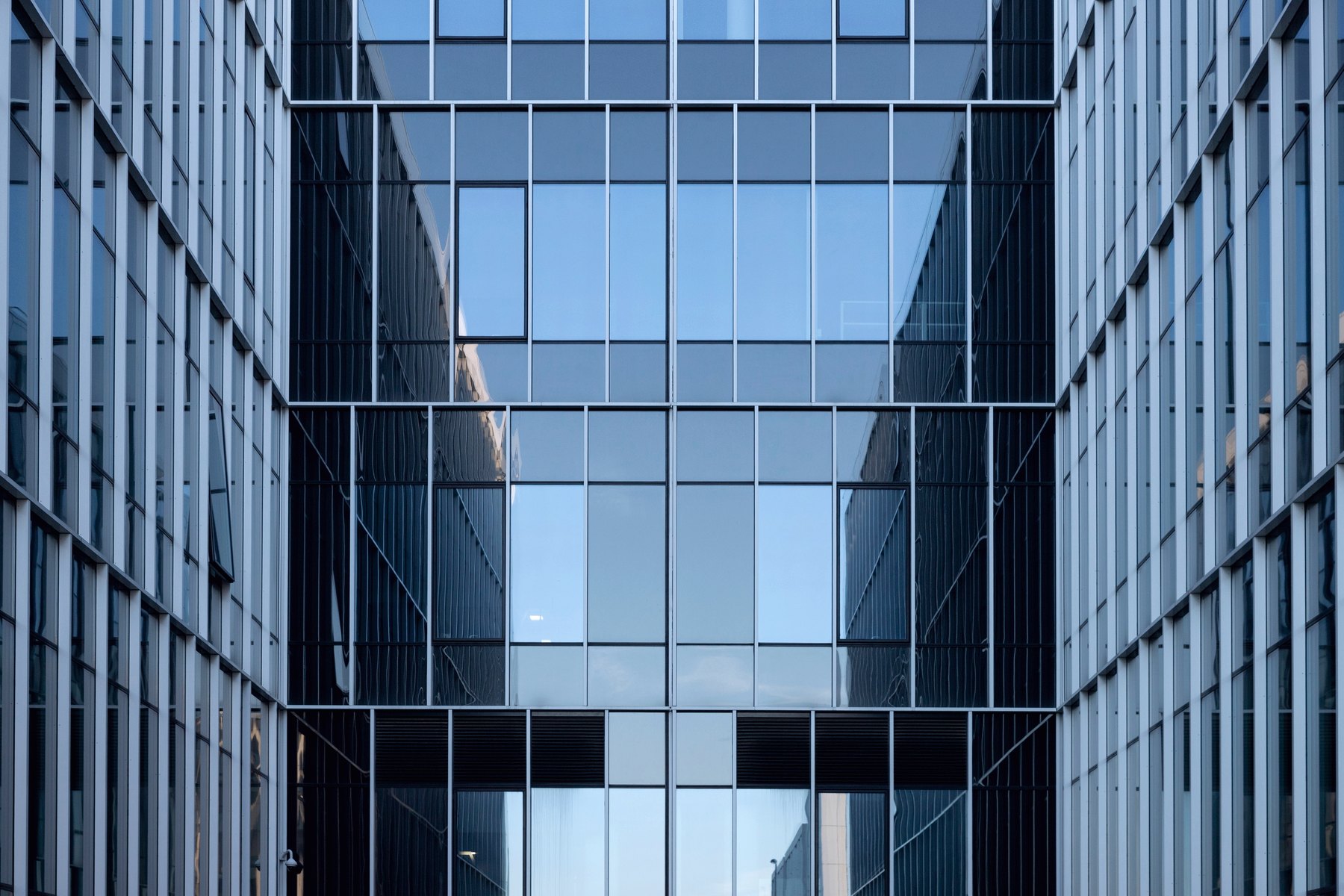 The facade of a commercial building