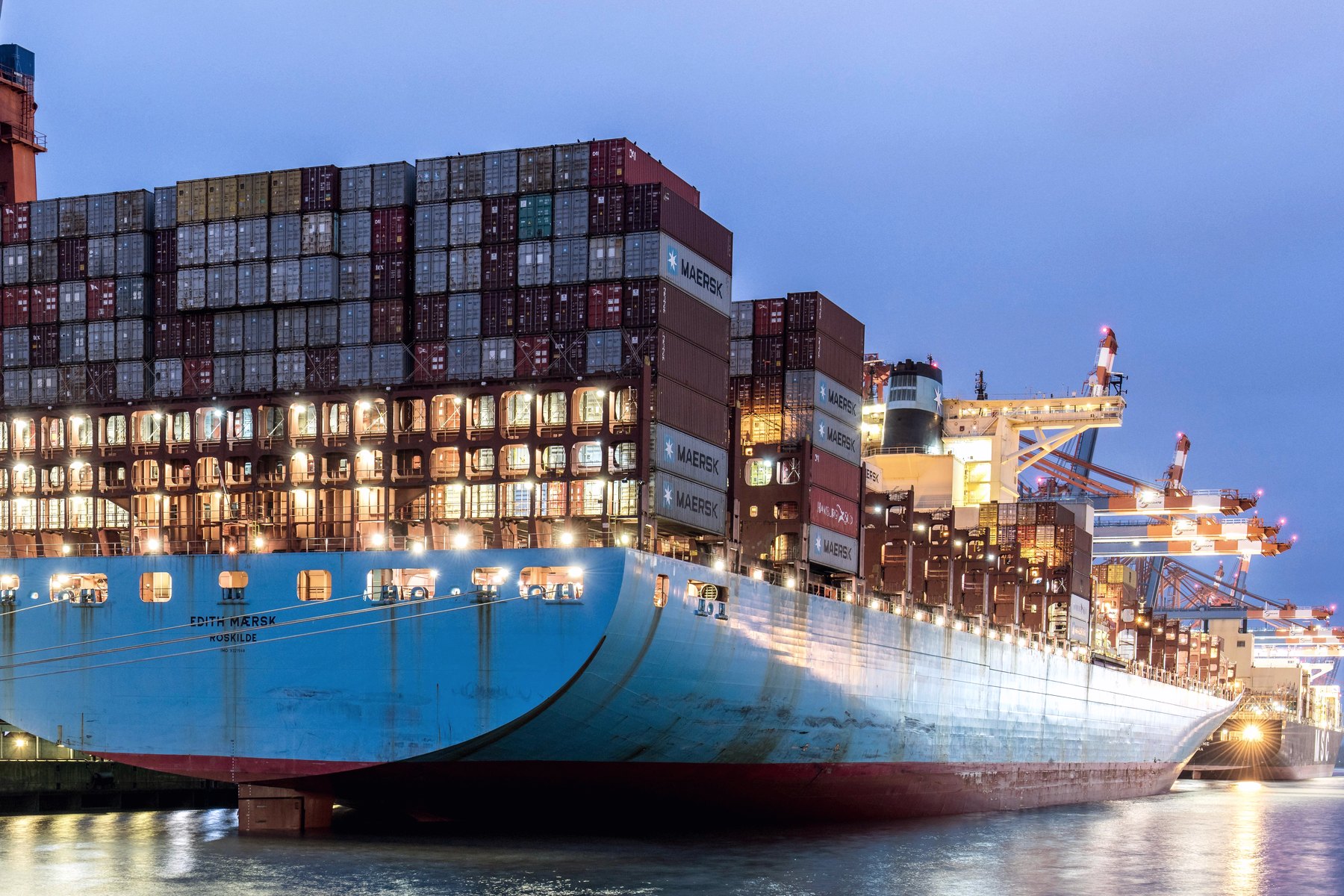 A container terminal at a working port